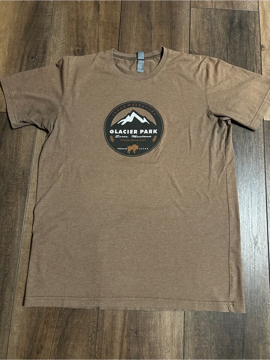 Other - Glacier Park Men's Brown Graphic Tee